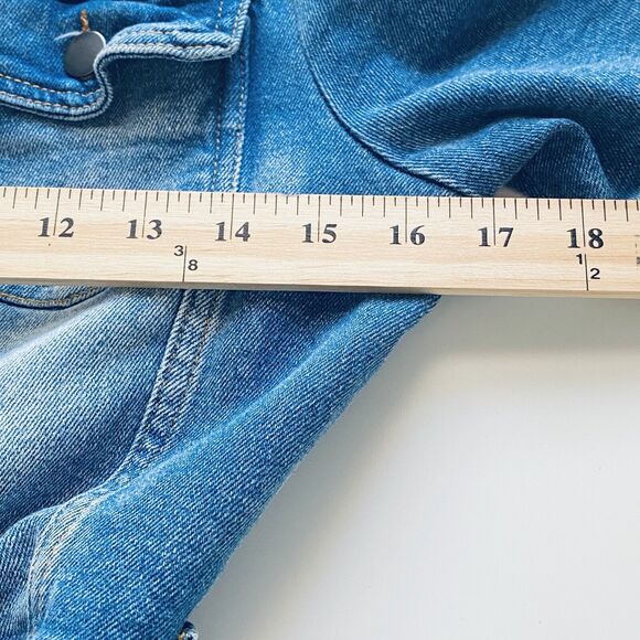 Anthropologie Avec Les Filles Jumpsuit Size 28 Blue Denim Button Up Belted - Picture 5 of 12